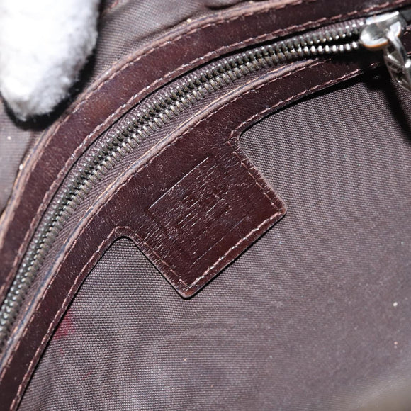 FENDI Zucca Canvas Mamma Baguette Shoulder Bag Black Brown Auth bs29108