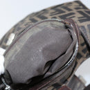 FENDI Zucca Canvas Mamma Baguette Shoulder Bag Black Brown Auth bs29108-12