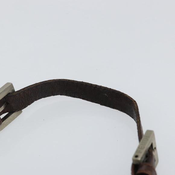 FENDI Zucca Canvas Mamma Baguette Shoulder Bag Black Brown Auth bs29108