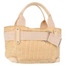 FENDI Zucca Canvas Hand Bag Beige Auth bs29109-1