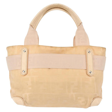 FENDI Zucca Canvas Hand Bag Beige Auth bs29109 - 0