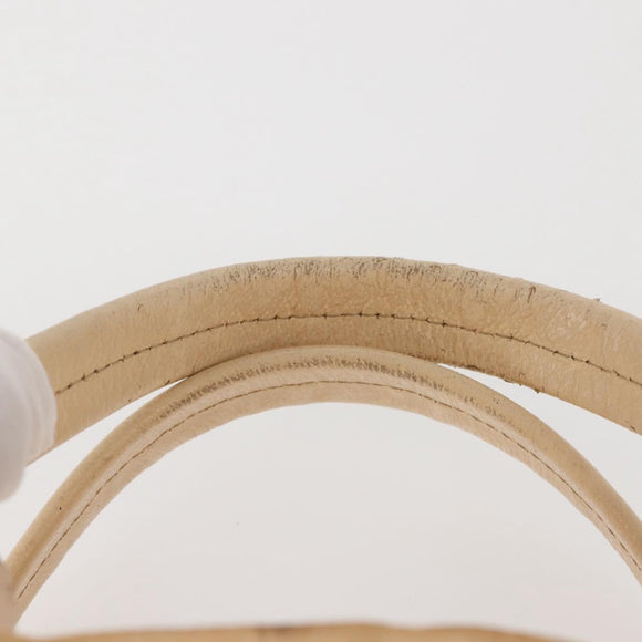 FENDI Zucca Canvas Hand Bag Beige Auth bs29109