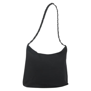 Salvatore Ferragamo Shoulder Bag Canvas Black Auth bs29112