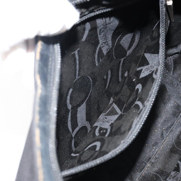 Salvatore Ferragamo Shoulder Bag Canvas Black Auth bs29112