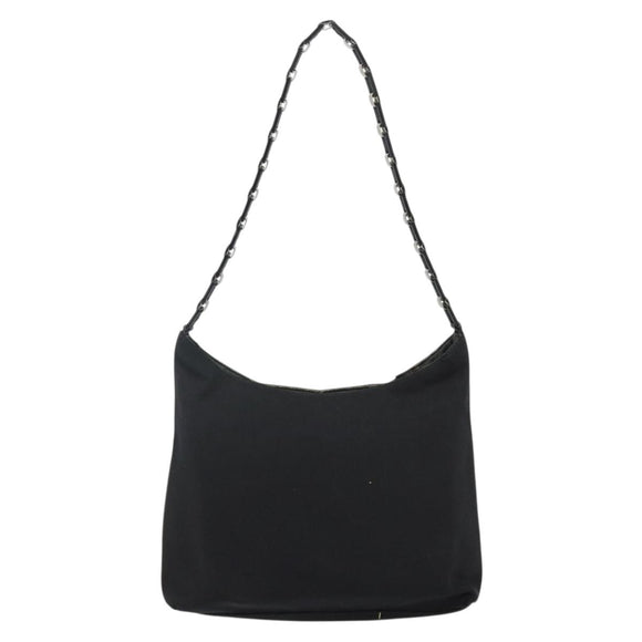 Salvatore Ferragamo Shoulder Bag Canvas Black Auth bs29112