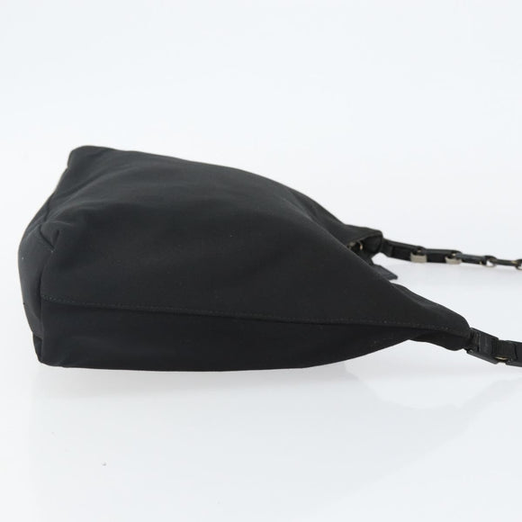 Salvatore Ferragamo Shoulder Bag Canvas Black Auth bs29112