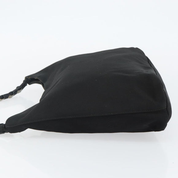 Salvatore Ferragamo Shoulder Bag Canvas Black Auth bs29112