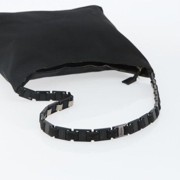 Salvatore Ferragamo Shoulder Bag Canvas Black Auth bs29112