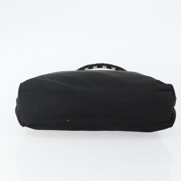 Salvatore Ferragamo Shoulder Bag Canvas Black Auth bs29112