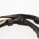 Salvatore Ferragamo Chain Vala Shoulder Bag Leather Brown Gold Auth bs29113-9