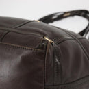 Salvatore Ferragamo Chain Vala Shoulder Bag Leather Brown Gold Auth bs29113-16