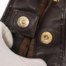 Salvatore Ferragamo Chain Vala Shoulder Bag Leather Brown Gold Auth bs29113-10