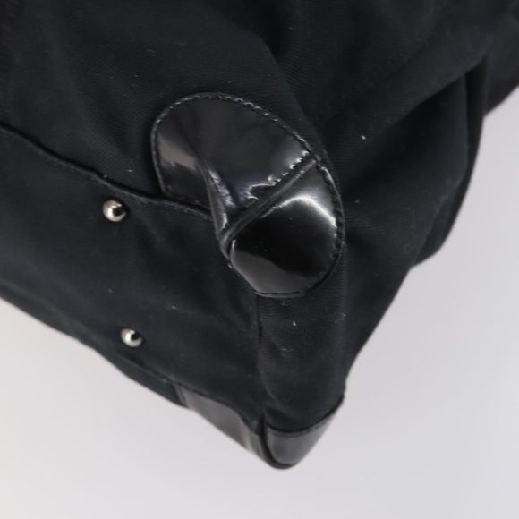 Salvatore Ferragamo Vala Tote Bag Canvas Black Silver Auth bs29114