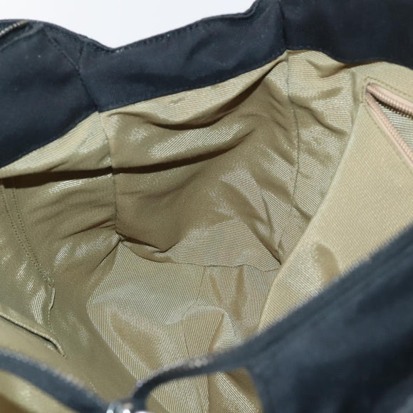 Salvatore Ferragamo Vala Tote Bag Canvas Black Silver Auth bs29114