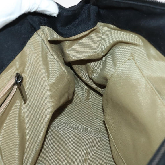 Salvatore Ferragamo Vala Tote Bag Canvas Black Silver Auth bs29114