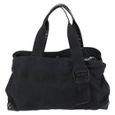 Salvatore Ferragamo Vala Tote Bag Canvas Black Silver Auth bs29114-2