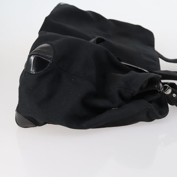 Salvatore Ferragamo Vala Tote Bag Canvas Black Silver Auth bs29114