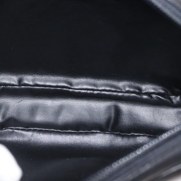 Salvatore Ferragamo Shoulder Bag Leather Black Gold Auth bs29115