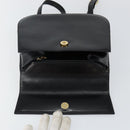 Salvatore Ferragamo Gancini Shoulder Bag Leather Black Gold Auth bs29116-15