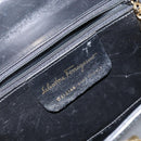 Salvatore Ferragamo Gancini Shoulder Bag Leather Black Gold Auth bs29116-16