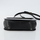 Salvatore Ferragamo Gancini Shoulder Bag Leather Black Gold Auth bs29116-9