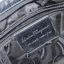 Salvatore Ferragamo Vala Chain Shoulder Bag Canvas Black Auth bs29117-16