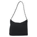 Salvatore Ferragamo Vala Chain Shoulder Bag Canvas Black Auth bs29117-3