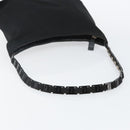 Salvatore Ferragamo Vala Chain Shoulder Bag Canvas Black Auth bs29117-7