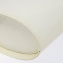 Salvatore Ferragamo Vala Hand Bag Enamel White Gold Auth bs29118-8