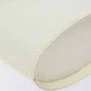 Salvatore Ferragamo Vala Hand Bag Enamel White Gold Auth bs29118-15
