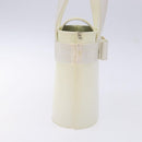 Salvatore Ferragamo Vala Hand Bag Enamel White Gold Auth bs29118-4
