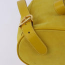 Salvatore Ferragamo Gancini Backpack Suede Yellow Gold Auth bs29119-12