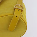 Salvatore Ferragamo Gancini Backpack Suede Yellow Gold Auth bs29119-13