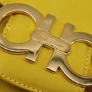 Salvatore Ferragamo Gancini Backpack Suede Yellow Gold Auth bs29119-14