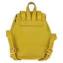 Salvatore Ferragamo Gancini Backpack Suede Yellow Gold Auth bs29119-3