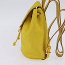 Salvatore Ferragamo Gancini Backpack Suede Yellow Gold Auth bs29119-4