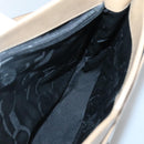 Salvatore Ferragamo Umhängetasche Emaille Beige Silber Auth bs29120-18