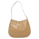 Salvatore Ferragamo Umhängetasche Emaille Beige Silber Auth bs29120-2