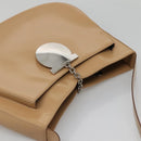 Salvatore Ferragamo Umhängetasche Emaille Beige Silber Auth bs29120-6