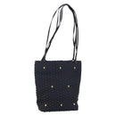 Salvatore Ferragamo Vala Shoulder Bag Nylon Black Gold Auth bs29122-1