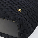 Salvatore Ferragamo Vala Shoulder Bag Nylon Black Gold Auth bs29122-8