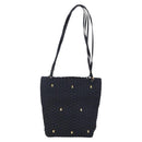 Salvatore Ferragamo Vala Shoulder Bag Nylon Black Gold Auth bs29122-2