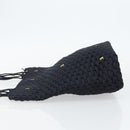 Salvatore Ferragamo Vala Shoulder Bag Nylon Black Gold Auth bs29122-4