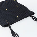 Salvatore Ferragamo Vala Shoulder Bag Nylon Black Gold Auth bs29122-6