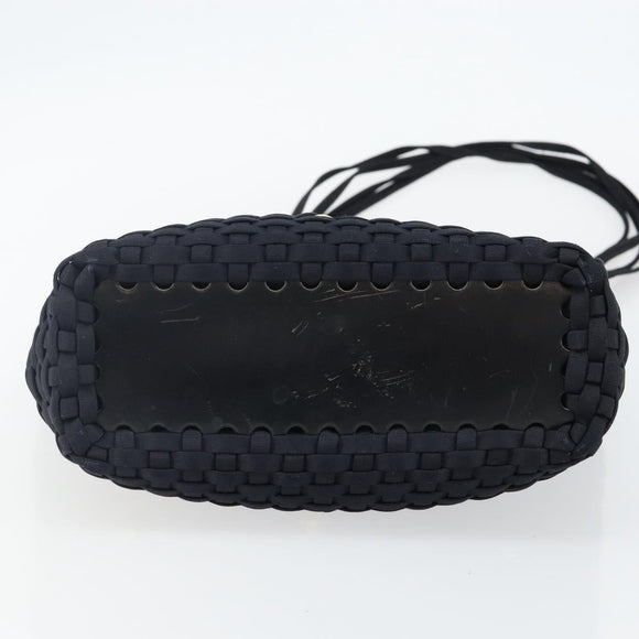 Salvatore Ferragamo Vala Shoulder Bag Nylon Black Gold Auth bs29122