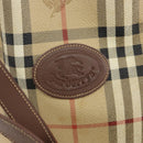 Burberrys Nova Check Shoulder Bag PVC Beige Gold Auth bs29124-17