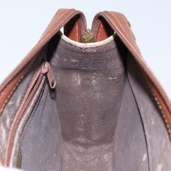 Burberrys Nova Check Clutch Bag PVC Beige Gold Auth bs29125