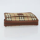 Burberrys Nova Check Clutch Bag PVC Beige Gold Auth bs29125-6