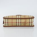 Burberrys Nova Check Clutch Bag PVC Beige Gold Auth bs29125-7