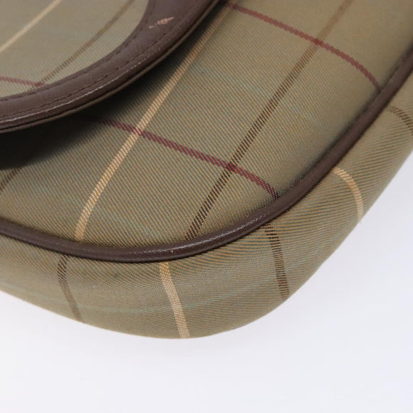 Burberrys Nova Check Shoulder Bag Canvas Beige Gold Auth bs29128